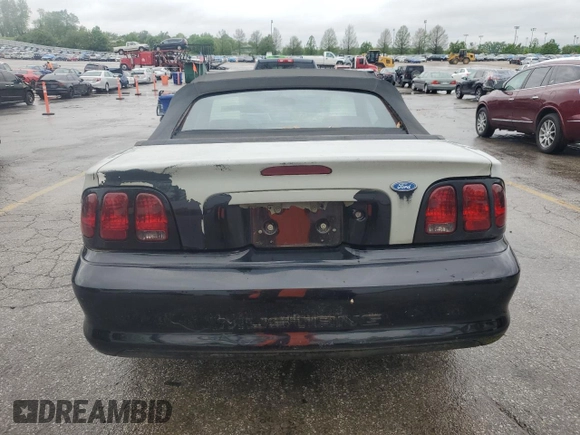 1998 Ford Mustang with VIN 1FAFP4443WF273293, listed as a Copart auction lot 54990285 with 105,490 mi miles and Clean Title. Bid and sale history available at carsss.com. Image 6.