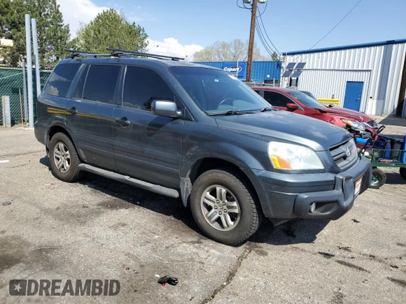 2003 Honda Pilot EX with VIN 2HKYF18663H531078, listed as a Copart auction lot 52355335 with 170,453 mi miles and Salvage Title. Bid and sale history available at DreamBid. Image 4.