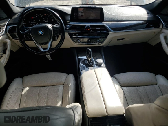 2019 BMW 5 Series 530e xDrive with VIN WBAJB1C56KB375178, listed as a Copart auction lot 46592325 with 114,419 mi miles and Salvage title. Bid and sale history available at DreamBid. Image 8.