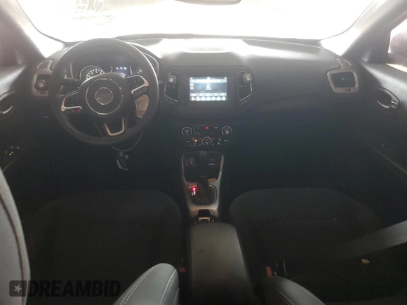 2019 Jeep Compass Sport with VIN 3C4NJCAB9KT613809, listed as a Copart auction lot 55536295 with 110,625 mi miles and Salvage title. Bid and sale history available at DreamBid. Image 8.