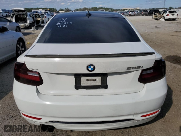 2015 BMW 2 Series 228i with VIN WBA1F5C52FV257046, listed as a Copart auction lot 42432034 with 0 mi miles. Bid and sale history available at carsss.com. Image 6.