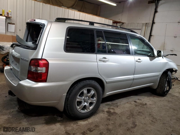 2005 Toyota Highlander with VIN JTEDP21A750084708, listed as a Copart auction lot 47727645 with 159,596 mi miles and Salvage Title. Bid and sale history available at carsss.com. Image 3.