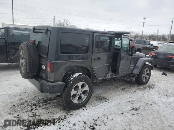 2017 Jeep Wrangler Unlimited Sahara z VIN 1C4BJWEG2HL629297, wystawiony jako Copart lot #46188865 z przebiegiem 98 463 mil mil oraz Szkoda całkowita • Salvage title. Historia ofert i sprzedaży dostępna na DreamBid. Obrazek 3.
