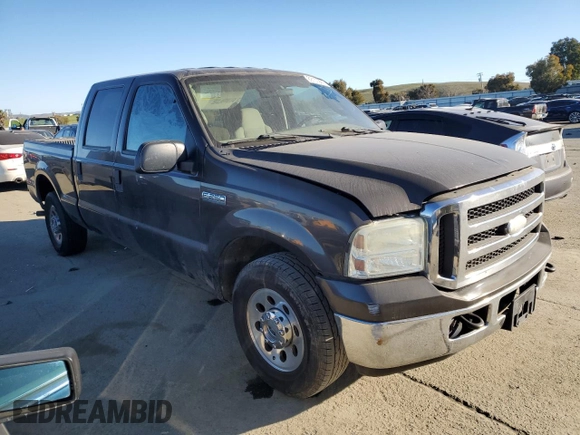 2005 Ford Super Duty F-250 XL with VIN 1FTSW20525EA80684, listed as a Copart auction lot 89100935 with 0 mi miles and Salvage Title. Bid and sale history available at carsss.com. Image 4.