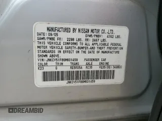 2006 Infiniti G35 z VIN JNKCV51F86M601459, wystawiony jako Copart lot #58313895 z przebiegiem Nie podano mil oraz Czysty tytuł • Clean title. Historia ofert i sprzedaży dostępna na DreamBid. Obrazek 12.