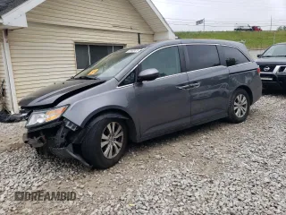 2014 Honda Odyssey EX-L with VIN 5FNRL5H69EB125480, listed as a Copart auction lot 59988475 with Not provided miles and Salvage title. Bid and sale history available at DreamBid. Image 1.