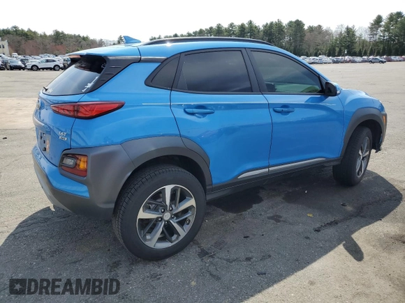 2020 Hyundai Kona Ultimate with VIN KM8K5CA53LU529456, listed as a Copart auction lot 53714925 with 0 mi miles and Salvage Title. Bid and sale history available at carsss.com. Image 3.