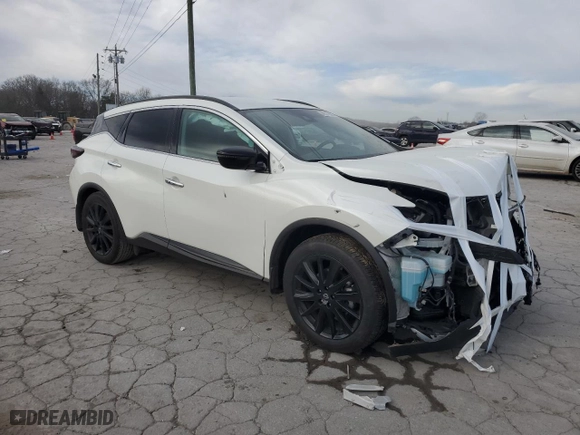 2023 Nissan Murano SV with VIN 5N1AZ2BS7PC129524, listed as a Copart auction lot 46512685 with 24,665 mi miles and Salvage Title. Bid and sale history available at carsss.com. Image 4.
