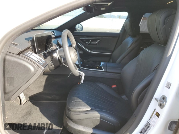 2023 Mercedes-Benz S-Class S 500 with VIN W1K6G6DB3PA210705, listed as a Copart auction lot 42820065 with 5,078 mi miles and Salvage Title. Bid and sale history available at carsss.com. Image 7.