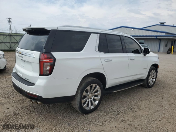 2023 Chevrolet Tahoe Premier with VIN 1GNSKSKD0PR217513, listed as a Copart auction lot 54702845 with 55,424 mi miles and Salvage Title. Bid and sale history available at carsss.com. Image 3.