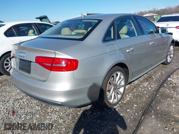 2014 Audi A4 Premium with VIN WAUAFAFL2EN001197, listed as a IAAI auction lot 41418683 with 111,691 mi miles. Bid and sale history available at carsss.com. Image 4.