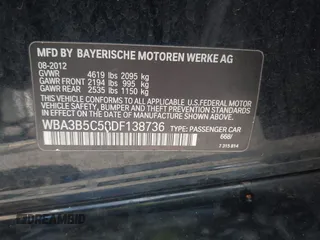 2013 BMW 3 Series 328i xDrive with VIN WBA3B5C58DF138736, listed as a IAAI auction lot 41981208 with 113,510 mi miles. Bid and sale history available at carsss.com. Image 9.