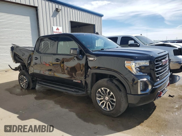 2021 GMC Sierra 1500 AT4 with VIN 3GTU9EET9MG370548, listed as a Copart auction lot 48034845 with 53,406 mi miles and Salvage Title. Bid and sale history available at carsss.com. Image 4.