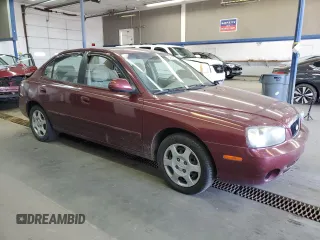 2001 Hyundai Elantra GLS with VIN KMHDN45D71U140221, listed as a Copart auction lot 54695955 with 107,725 mi miles and Salvage title. Bid and sale history available at DreamBid. Image 4.