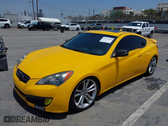 2012 Hyundai Genesis Coupe Grand Touring z VIN KMHHU6KH0CU073939, wystawiony jako IAAI lot #42357097 z przebiegiem 109 408 mil mil oraz . Historia ofert i sprzedaży dostępna na DreamBid. Obrazek 2.