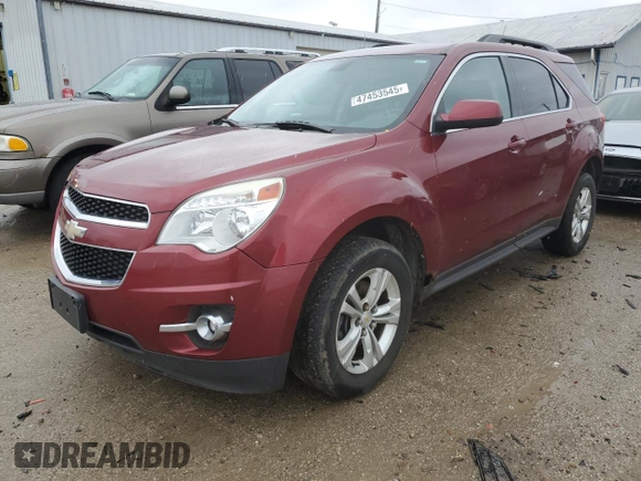 2010 Chevrolet Equinox LT w/2LT with VIN 2CNALPEW7A6252589, listed as a Copart auction lot 47453545 with 160,627 mi miles and Salvage Title. Bid and sale history available at carsss.com. Image 1.