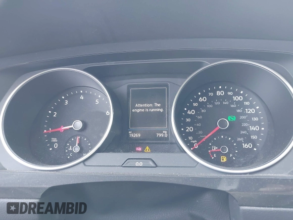 2019 Volkswagen Tiguan SE with VIN 3VV3B7AX2KM067907, listed as a IAAI auction lot 41841360 with 19,269 mi miles and . Bid and sale history available at DreamBid. Image 7.
