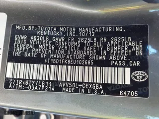 2014 Toyota Camry Hybrid LE with VIN 4T1BD1FK8EU102685, listed as a IAAI auction lot 41469306 with 91,606 mi miles. Bid and sale history available at carsss.com. Image 9.