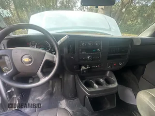 2020 Chevrolet Express Cargo Van with VIN 1GCWGBFP4L1136829, listed as a Copart auction lot 43995485 with 107,384 mi miles and Clean Title. Bid and sale history available at carsss.com. Image 9.