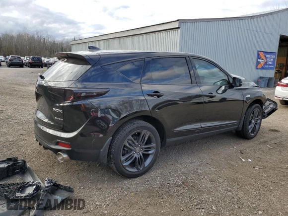 2023 Acura RDX w/A-Spec Package with VIN 5J8TC2H66PL802572, listed as a Copart auction lot 78595754 with Not provided miles and Salvage title. Bid and sale history available at DreamBid. Image 3.