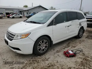 2012 Honda Odyssey EX-L with VIN 5FNRL5H65CB146467, listed as a Copart auction lot 53268135 with 112,340 mi miles and Salvage Title. Bid and sale history available at DreamBid. Image 1.