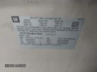 2011 GMC Terrain SLE-2 with VIN 2CTFLTE54B6319584, listed as a IAAI auction lot 41849980 with 78,855 mi miles. Bid and sale history available at carsss.com. Image 9.