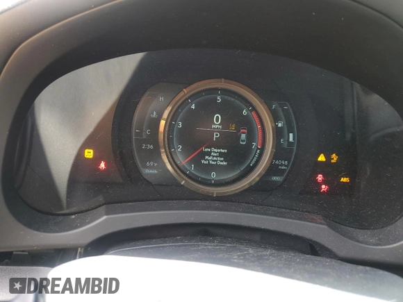 2019 Lexus IS 300 with VIN JTHBA1D26K5092761, listed as a Copart auction lot 52894365 with 74,098 mi miles and Salvage title. Bid and sale history available at DreamBid. Image 9.