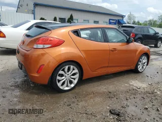 2013 Hyundai Veloster w/Black Int with VIN KMHTC6ADXDU121105, listed as a Copart auction lot 55171015 with 130,905 mi miles and Salvage title. Bid and sale history available at DreamBid. Image 3.