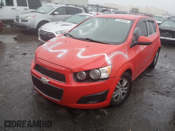 2014 Chevrolet Sonic LT with VIN 1G1JC6SB8E4123986, listed as a Copart auction lot 82403563 with 152,352 mi miles and Salvage Title. Bid and sale history available at carsss.com. Image 1.