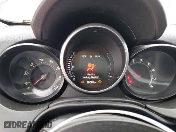 2017 FIAT 500X Urbana Edition with VIN ZFBCFXCB4HP621782, listed as a Copart auction lot 43933335 with 99,087 mi miles and Salvage title. Bid and sale history available at DreamBid. Image 9.