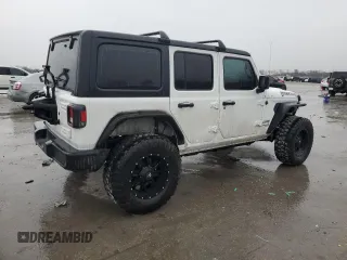 2020 Jeep Wrangler Unlimited Sport with VIN 1C4HJXDG4LW240492, listed as a Copart auction lot 43196635 with 56,602 mi miles and Clean title. Bid and sale history available at DreamBid. Image 3.