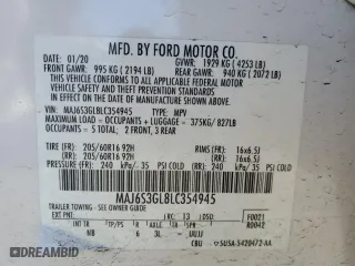 2020 Ford EcoSport SE with VIN MAJ6S3GL8LC354945, listed as a Copart auction lot 50928365 with 30,901 mi miles and Salvage Title. Bid and sale history available at carsss.com. Image 15.