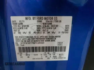 2011 Ford F-150 XL with VIN 1FTFX1ET7BFC29323, listed as a Copart auction lot 43735645 with 194,547 mi miles and Clean Title. Bid and sale history available at DreamBid. Image 12.