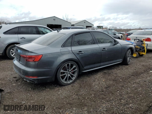 2018 Audi S4 Prestige z VIN WAUC4AF46JA001857, wystawiony jako Copart lot #47186315 z przebiegiem Nie podano mil oraz Szkody całkowita. Historia ofert i sprzedaży dostępna na DreamBid. Obrazek 3.