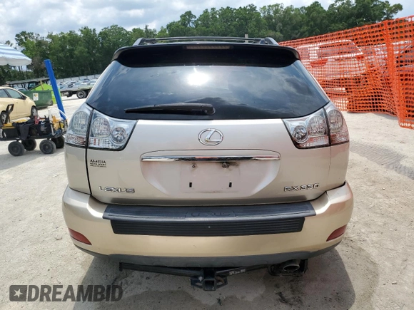 2005 Lexus RX 330 with VIN 2T2GA31U15C023620, listed as a Copart auction lot 55962655 with 288,359 mi miles and Salvage Title. Bid and sale history available at DreamBid. Image 6.