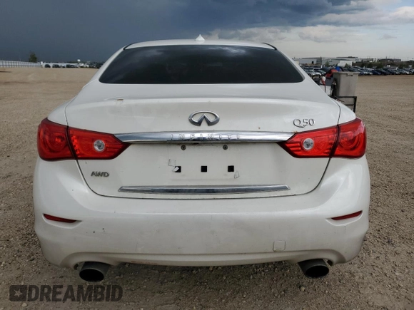 2017 Infiniti Q50 Premium with VIN JN1EV7AR5HM841445, listed as a Copart auction lot 62714425 with 134,161 mi miles and Salvage title. Bid and sale history available at DreamBid. Image 6.