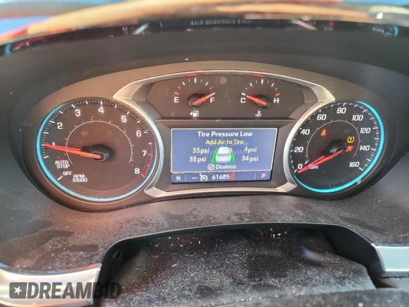 2021 Chevrolet Traverse LT Cloth with VIN 1GNERGKW5MJ238374, listed as a Copart auction lot 61079405 with 61,685 mi miles and Salvage title. Bid and sale history available at DreamBid. Image 9.