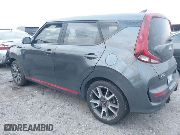 2020 Kia Soul GT-Line with VIN KNDJ63AU2L7075381, listed as a IAAI auction lot 41463188 with 66,188 mi miles. Bid and sale history available at carsss.com. Image 3.