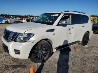 2019 Nissan Armada Platinum with VIN JN8AY2NF9K9350087, listed as a Copart auction lot 81704934 with 90,462 mi miles and Salvage Title. Bid and sale history available at carsss.com. Image 1.