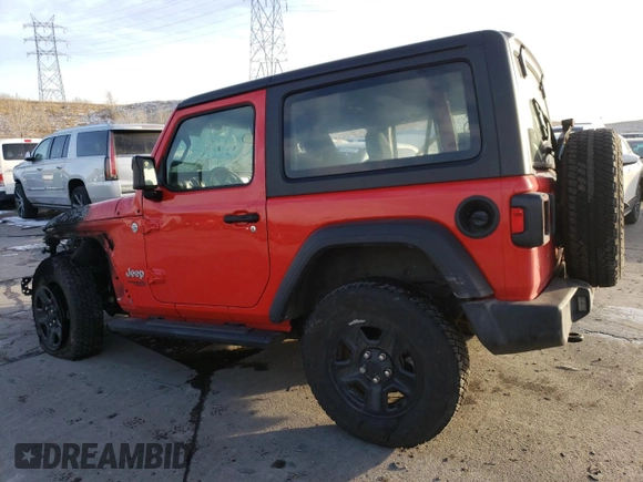 2021 Jeep Wrangler Sport with VIN 1C4GJXAG9MW614936, listed as a Copart auction lot 45460575 with Not Provided miles and Salvage Title. Bid and sale history available at DreamBid. Image 2.