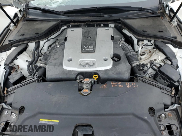 2014 Infiniti Q50 Premium with VIN JN1BV7AR1EM681496, listed as a Copart auction lot 61823625 with 53,261 mi miles and Salvage title. Bid and sale history available at DreamBid. Image 11.