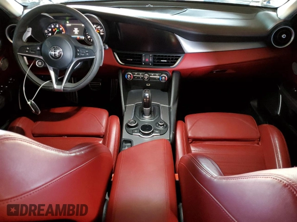 2019 Alfa Romeo Giulia Ti Sport with VIN ZARFAMBN7K7606337, listed as a Copart auction lot 62348415 with 43,709 mi miles and Salvage title. Bid and sale history available at DreamBid. Image 8.