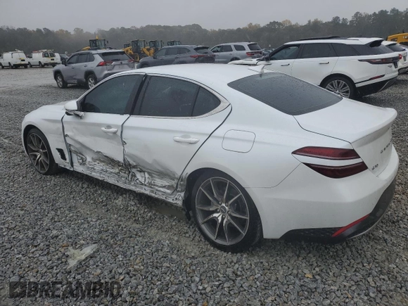 2023 Genesis G70 2.0T with VIN KMTG34TA5PU134136, listed as a Copart auction lot 80513584 with 12,567 mi miles and Salvage Title. Bid and sale history available at DreamBid. Image 2.