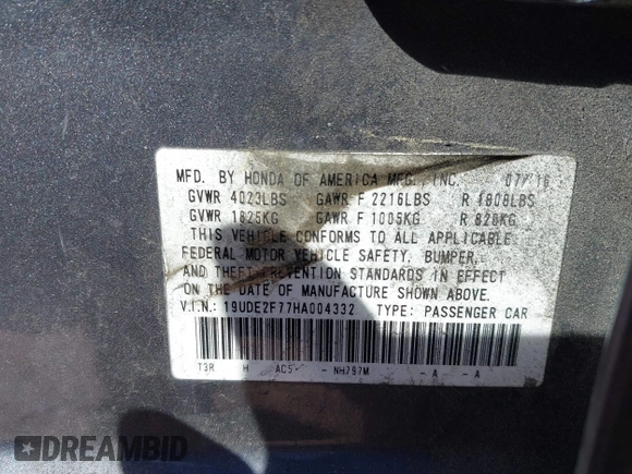 2017 Acura ILX Premium with VIN 19UDE2F77HA004332, listed as a IAAI auction lot 41628636 with 102,032 mi miles and . Bid and sale history available at DreamBid. Image 9.
