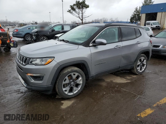 2021 Jeep Compass Limited with VIN 3C4NJDCB6MT515780, listed as a Copart auction lot 49820575 with 45,474 mi miles and Salvage Title. Bid and sale history available at carsss.com. Image 1.
