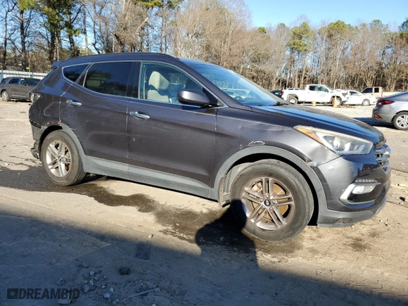 2017 Hyundai Santa Fe Sport 2.4L with VIN 5XYZU3LB8HG446123, listed as a Copart auction lot 45552555 with NaN miles and Salvage Title. Bid and sale history available at carsss.com. Image 4.