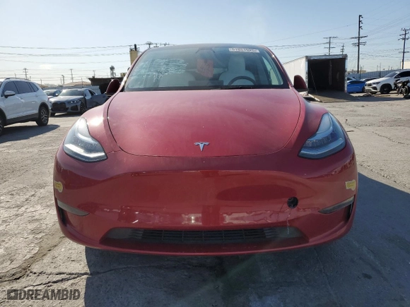 2022 Tesla Model Y Long Range with VIN 7SAYGDEE3NF318359, listed as a Copart auction lot 51861925 with 0 mi miles and Salvage Title. Bid and sale history available at carsss.com. Image 5.