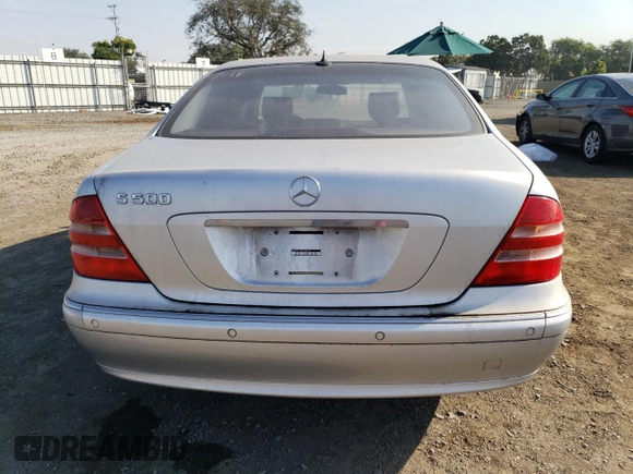 2001 Mercedes-Benz S-Class with VIN WDBNG75J81A143204, listed as a Copart auction lot 74850024 with 122,214 mi miles and Clean Title. Bid and sale history available at carsss.com. Image 6.
