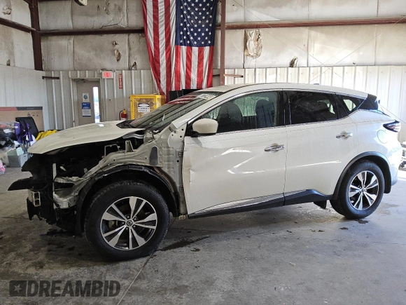 2022 Nissan Murano S with VIN 5N1AZ2AJ1NC125359, listed as a Copart auction lot 80732444 with 51,587 mi miles and Clean Title. Bid and sale history available at DreamBid. Image 1.