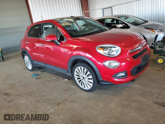 2016 FIAT 500X Lounge with VIN ZFBCFXDTXGP388321, listed as a Copart auction lot 82847124 with 57,545 mi miles and Salvage Title. Bid and sale history available at carsss.com. Image 4.